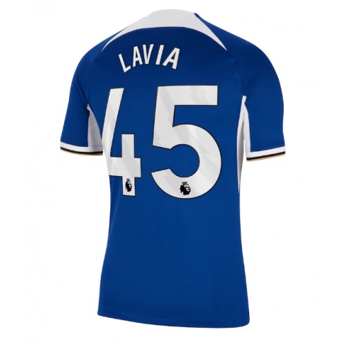 Fotballdrakt Herre Chelsea Romeo Lavia #45 Hjemmedrakt 2023-24 Kortermet